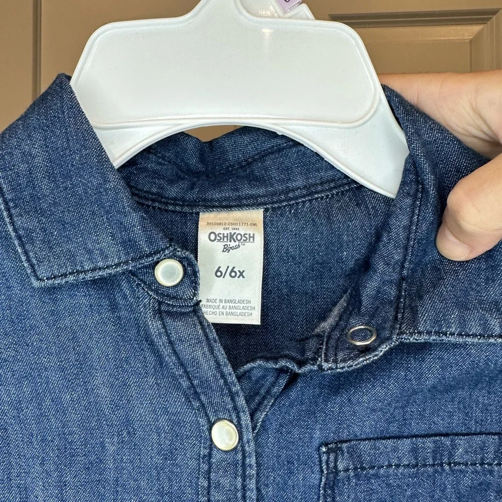 OshKosh Girls Jean Tulle Dress Size‎ 6X NWT